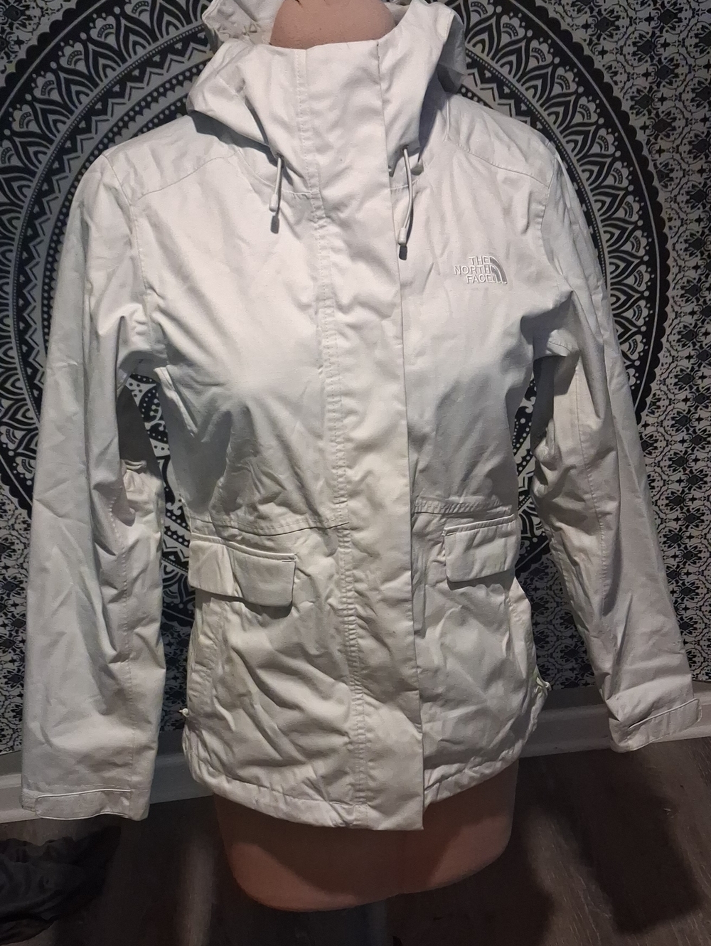 The North Face Women's White Hooded Ski Shell Jacket